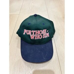 For Those Who Sin Los Angeles Snapback Hat Green Navy Blue Embroidered Mens Cap